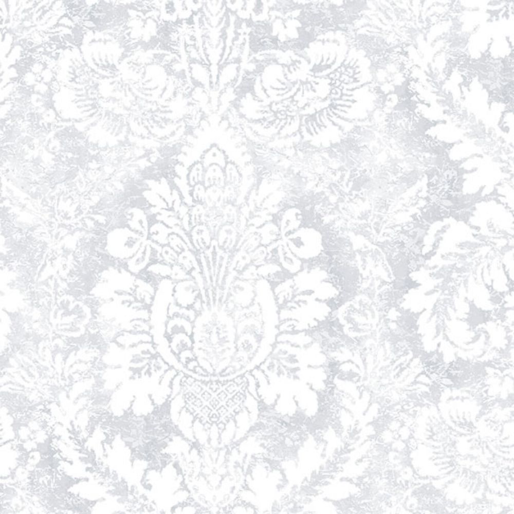 Patton Wallcoverings AB42424 Flourish (Abby Rose 4) Valentine Damask Wallpaper in shades of Grey